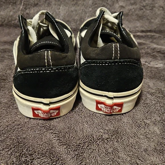 Vans Classic Black and White Low-Tops Womens Sz 6 - Picture 4 of 6